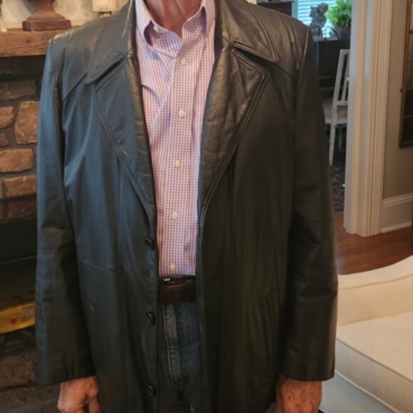 Adler Vintage Men’s Black Leather Jacket - Picture 1 of 9